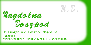 magdolna doszpod business card